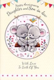Happy Anniversary - Daughter & Son In Law - Pack Of 12