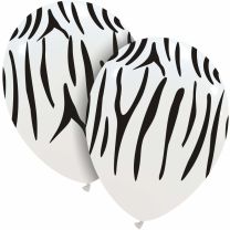 Superior 12"  White/Black Tiger Print Latex 25ct