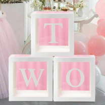 TWO Transparent Balloon Boxes 30x30x30cm