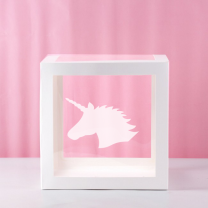 Unicorn Transparent Balloon Box 30x30x30cm