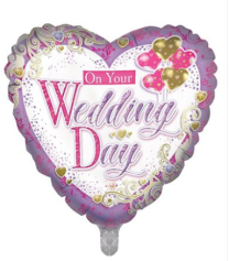 Wedding Day Traditional 18" Foil Balloon