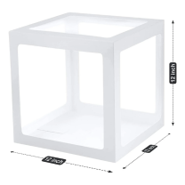 White Transparent Balloon Boxes 30x30x30cm Pack of 4