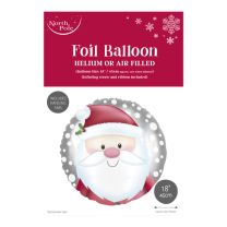 Christmas Santa Head - 18" Foil Balloon