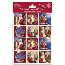 Traditional Christmas Santa Gift Tags 24ct